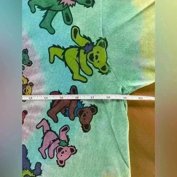 Grateful Dead Liquid Blue Tie Dye Dancing Bear Spiral 〰️ Vintage 1995 T-Shirt - Picture 6 of 7